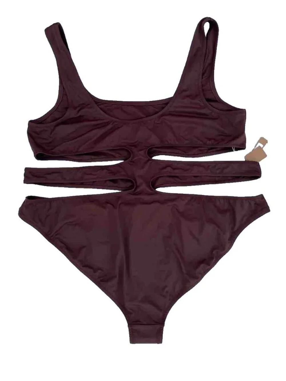 NWT SKIMS Swim Cocoa Cutout Monokini One Piece Swimsuit 4X
